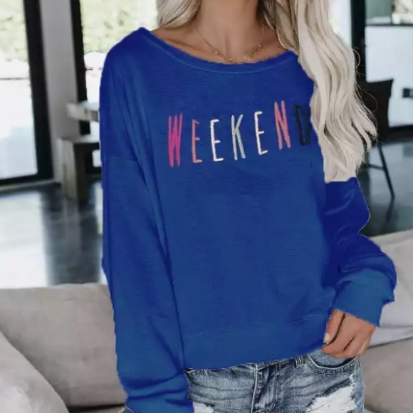 boutique Sweaters - - NEW Crewneck Sweatshirt Graphic Print Cozy